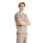 Costum medical bej unisex - Model Classic Flex