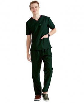 Costum medical unisex verde inchis