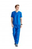 Costum medical unisex albastru royal